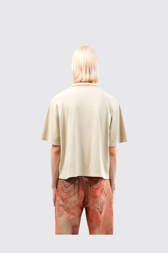 T-Shirt T-shirt beige in cotone organico