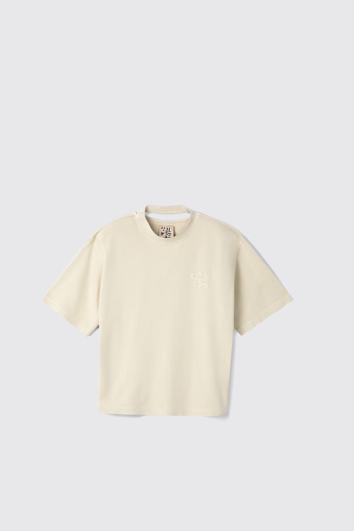 T-Shirt T-shirt beige in cotone organico