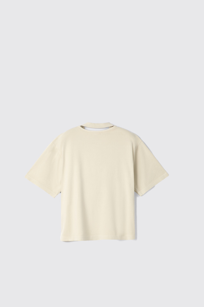 T-Shirt T-shirt beige in cotone organico