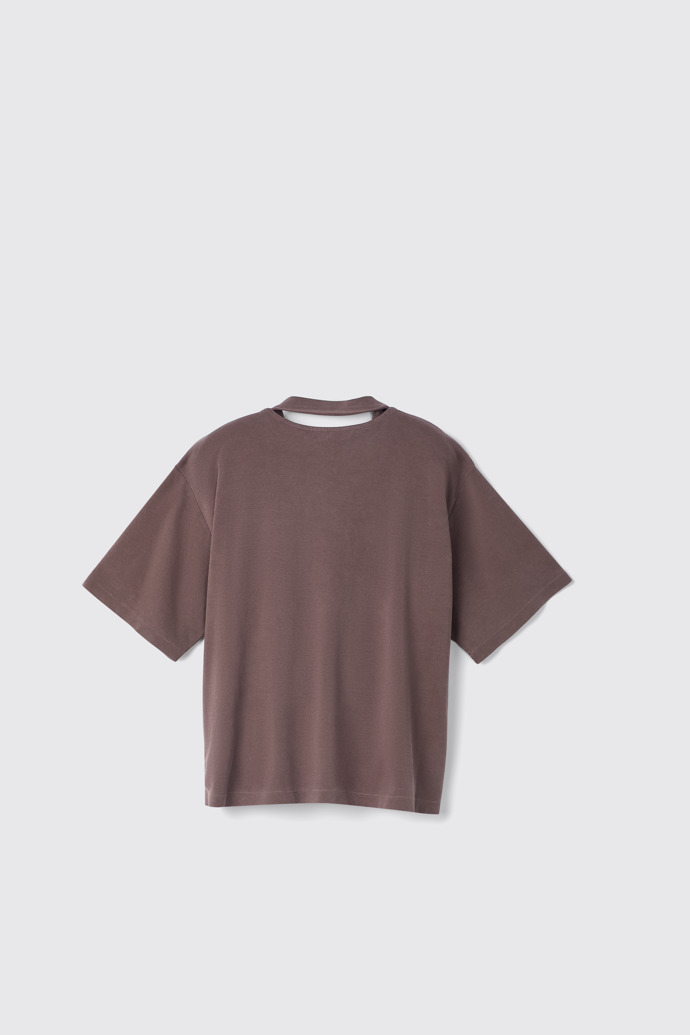 Back view of T-Shirt Dusty Brown Organic Cotton T-Shirt