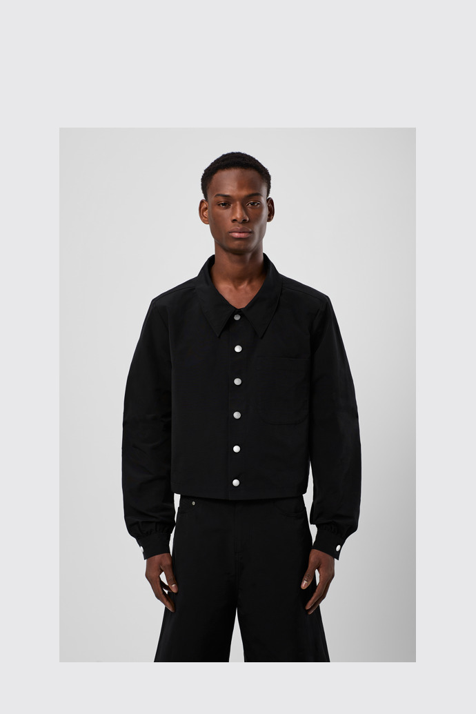 Tech Shirt Black Cotton/Nylon Shirt