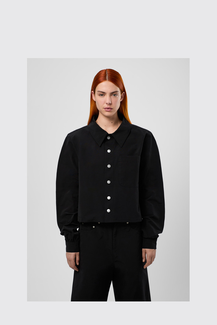 Tech Shirt Black Cotton/Nylon Shirt