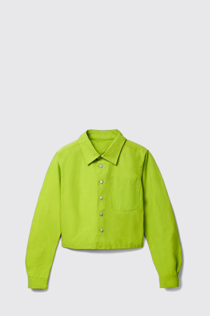 Tech Shirt Chemise verte en coton et nylon