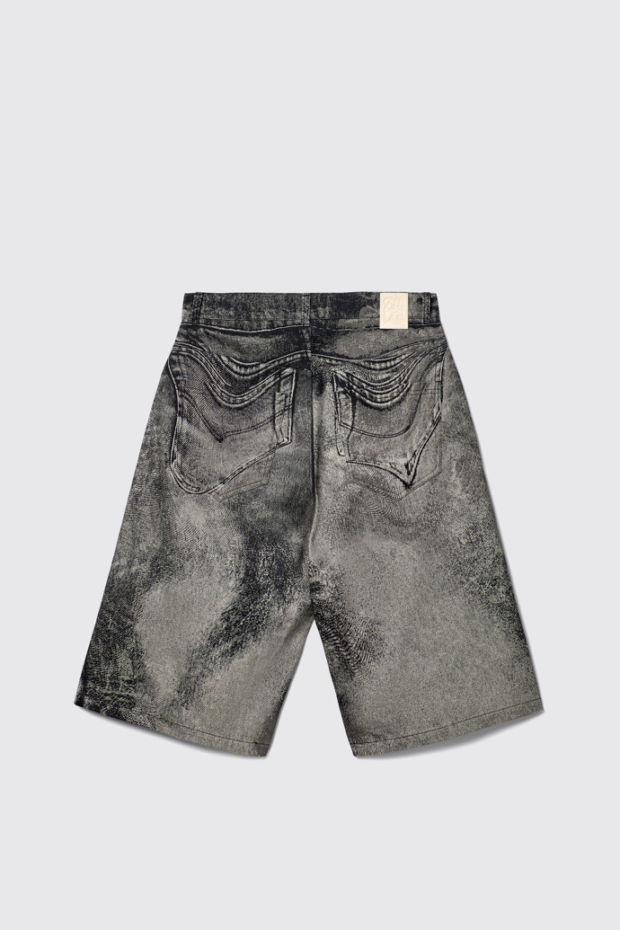 Denim Shorts Pantaloncini in denim grigio-nero