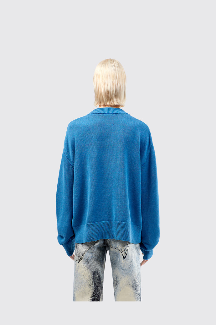 Melange Knit Sweater Camisola azul mesclada