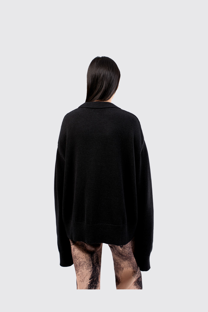 Melange Knit Sweater Black Melange Knit Sweater