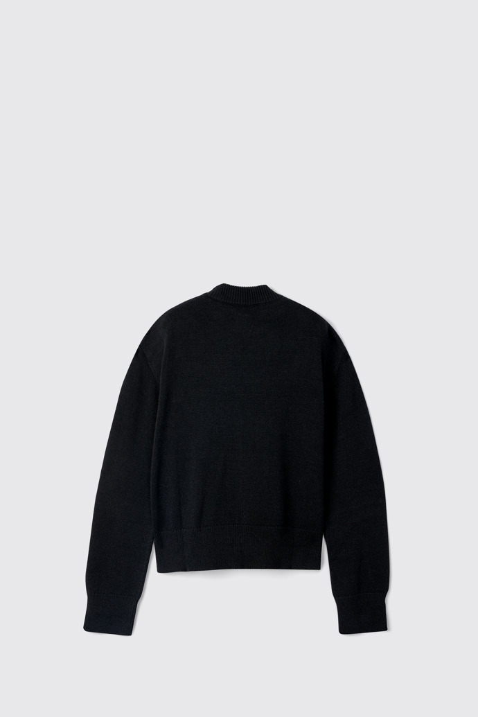 Melange Knit Sweater Jersei de punt negre mesclat