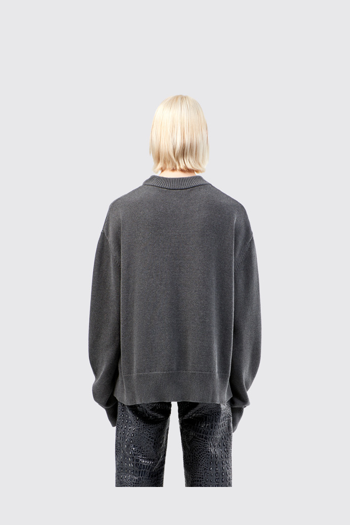 Melange Knit Sweater Gray Melange Knit Sweater