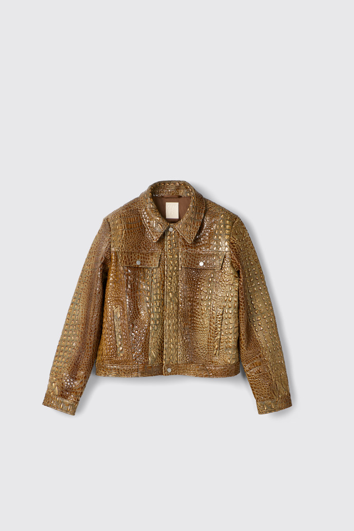 Leather Jacket Giacca marrone in pelle