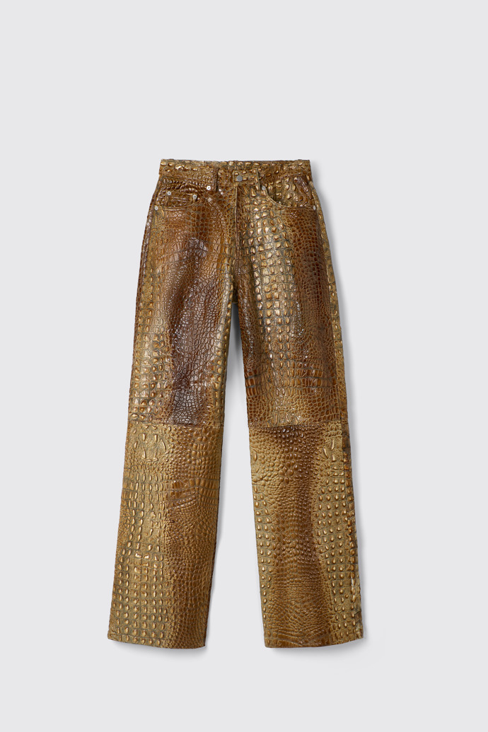 Leather Pants Pantaloni marrone in pelle