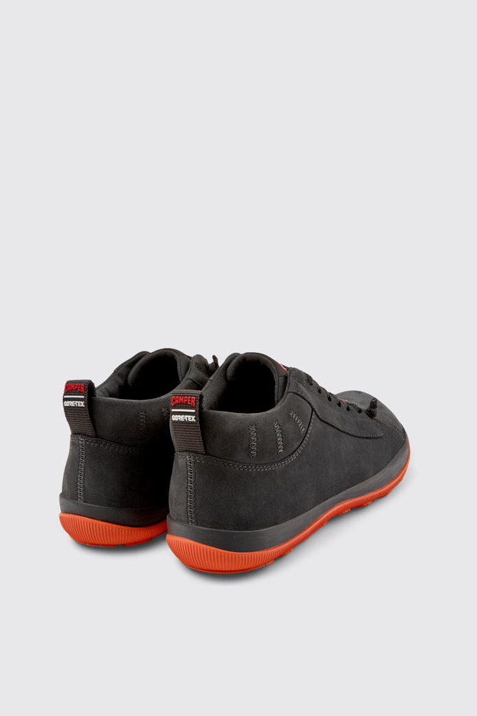 Back view of Peu Pista Gray nubuck shoes for men