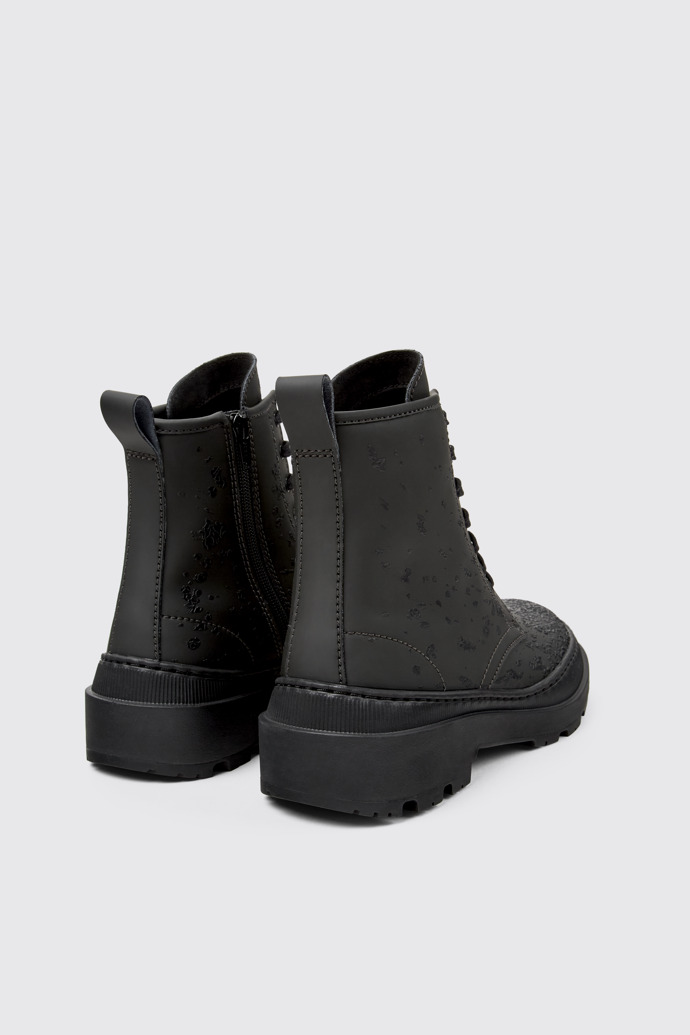 Brutus Trek Bottes en cuir gris et noir pour femme