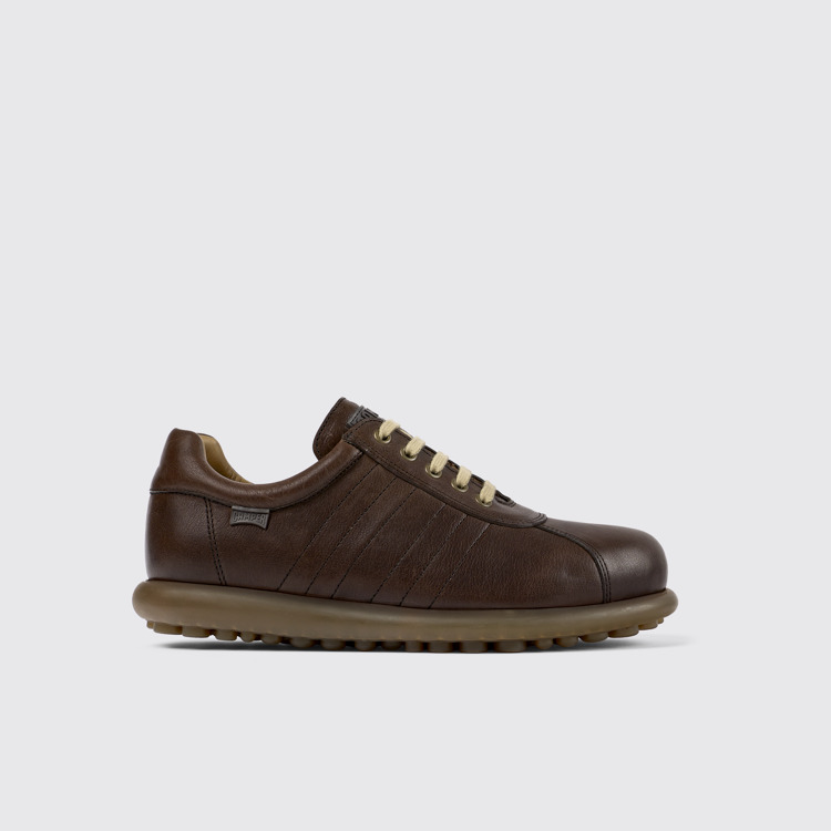 Side view of Pelotas Brown Leather Men's Shoes.