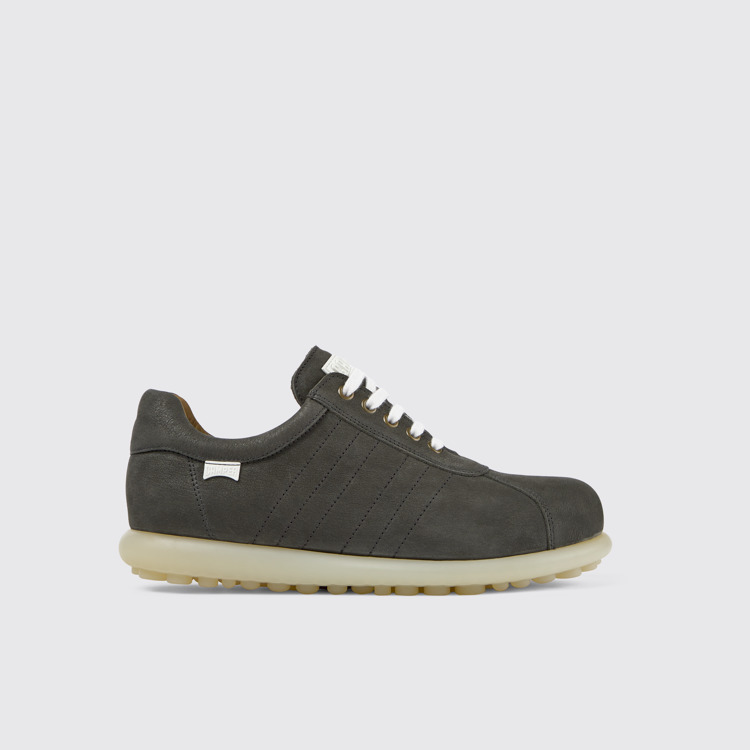 Side view of Pelotas Gray Nubuck Oxford Sneaker for Men