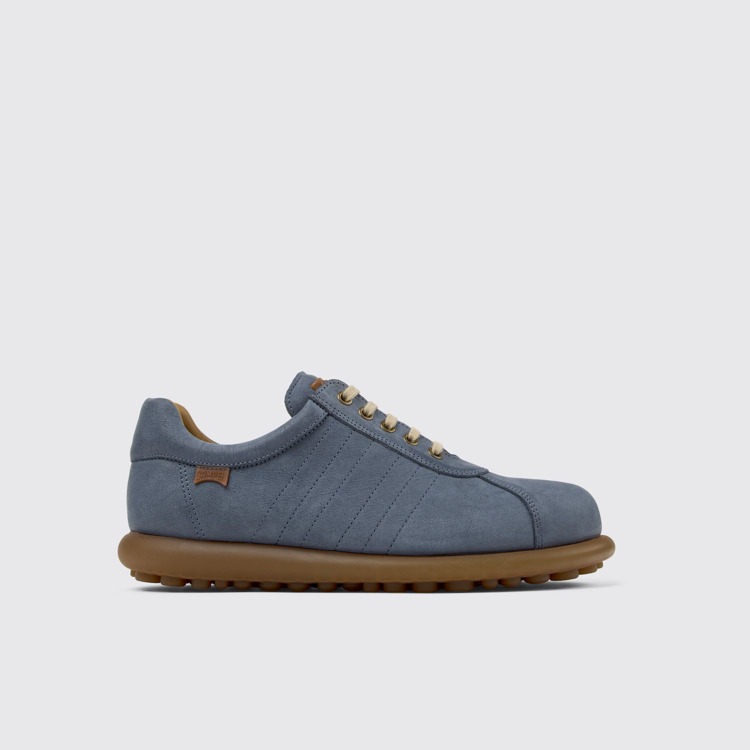 Side view of Pelotas Blue Nubuck Oxford Sneaker for Men