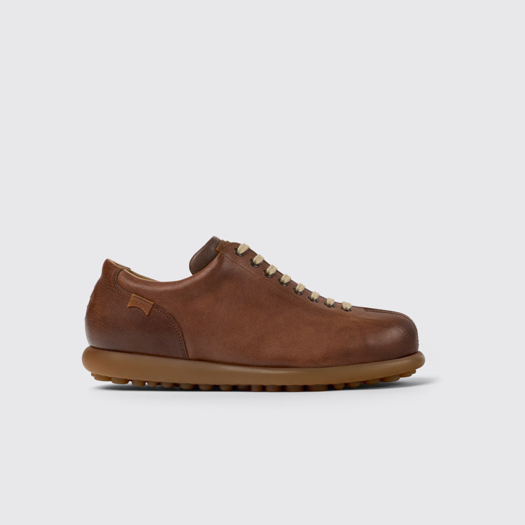 Side view of Twins Multicolored leather shoe for men