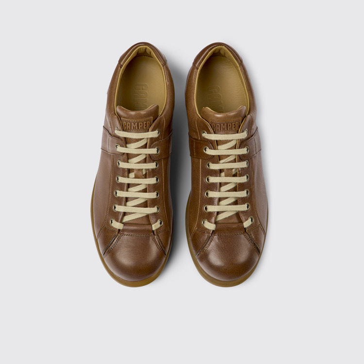 Overhead view of Pelotas Brown shoe for men