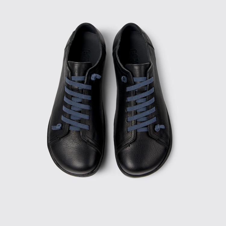 Peu Black Vegetable Tanned Leather Shoes for Men.俯角