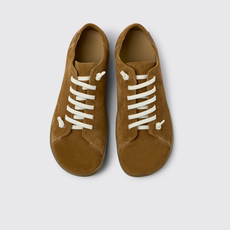 Overhead view of Peu Brown Nubuck Men's Shoes.