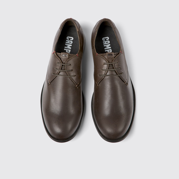 Overhead view of Mil Brown Formal Shoes for Men