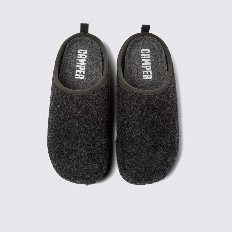 Overhead view of Wabi Gray Slippers for Men