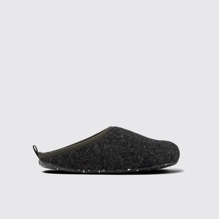 Side view of Wabi Gray Slippers for Men