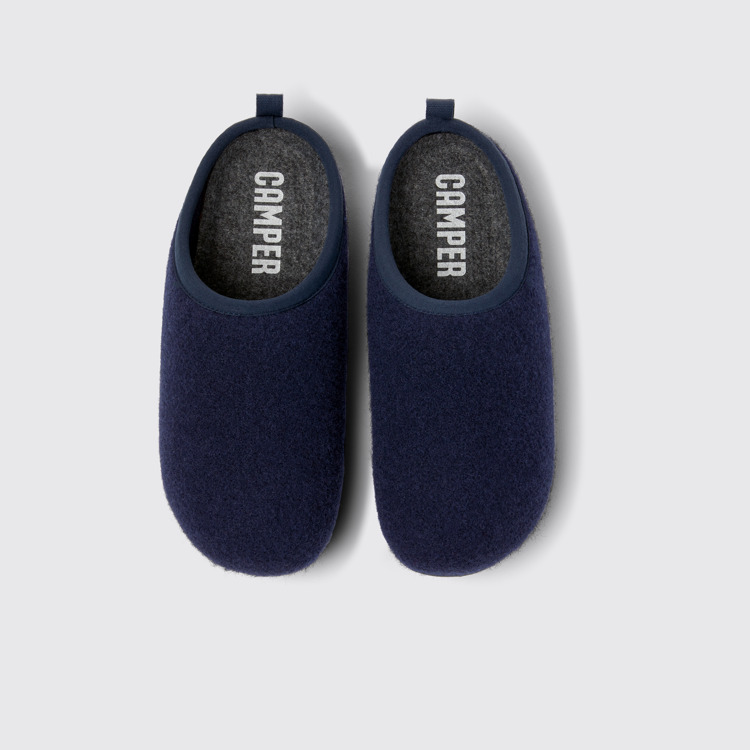 Wabi Pantuflas de casa azules para hombre