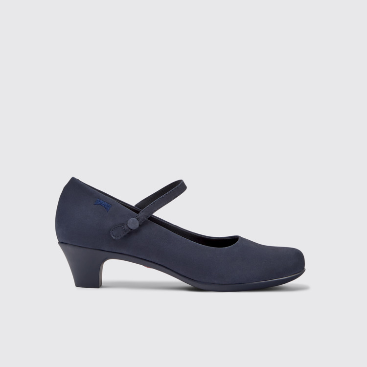 Side view of Helena Blue Heels for Women