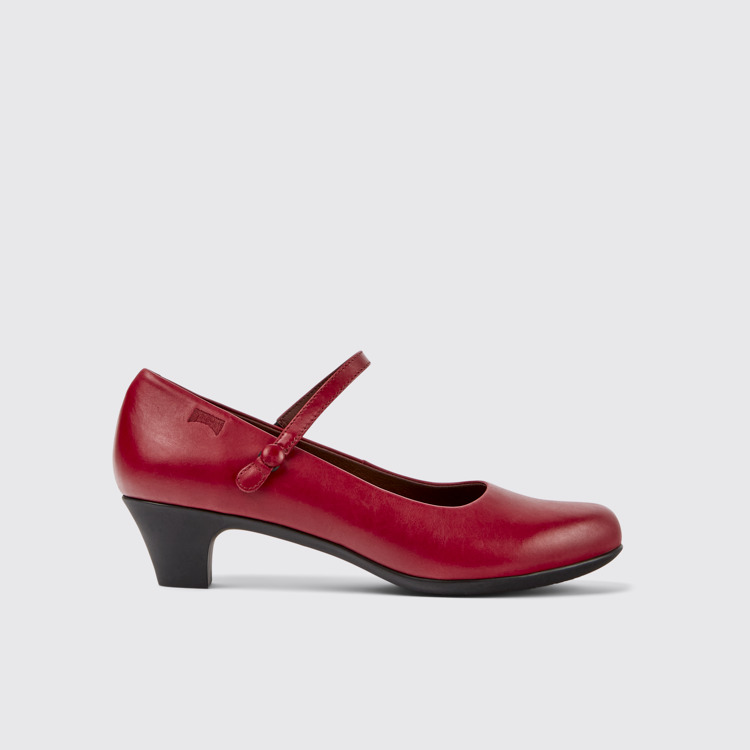 Side view of Helena Red Heels for Women