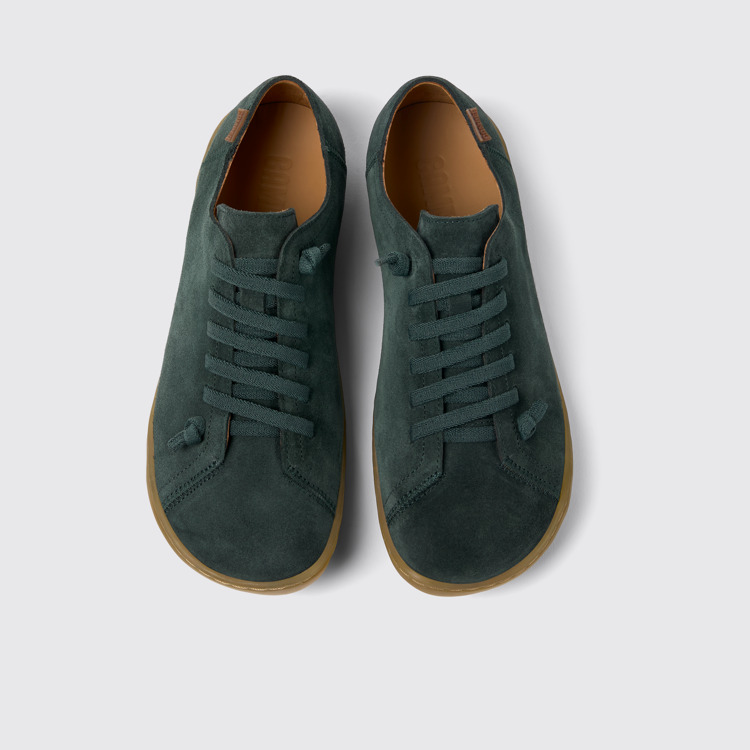 Overhead view of Peu Green Nubuck Shoes for Women