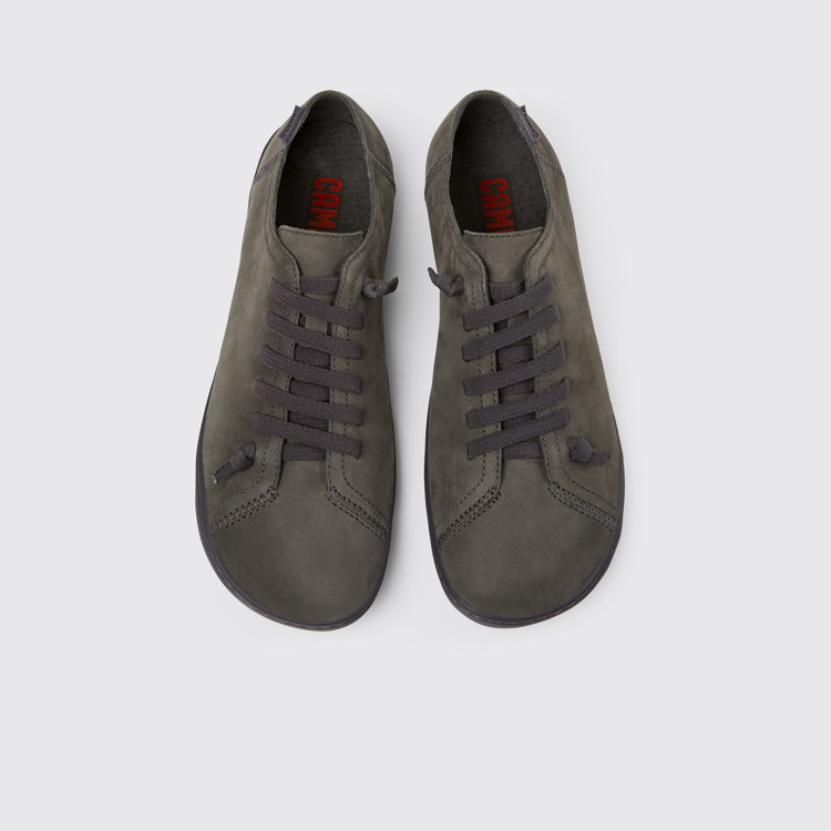 Overhead view of Peu Gray Nubuck Shoes for Women