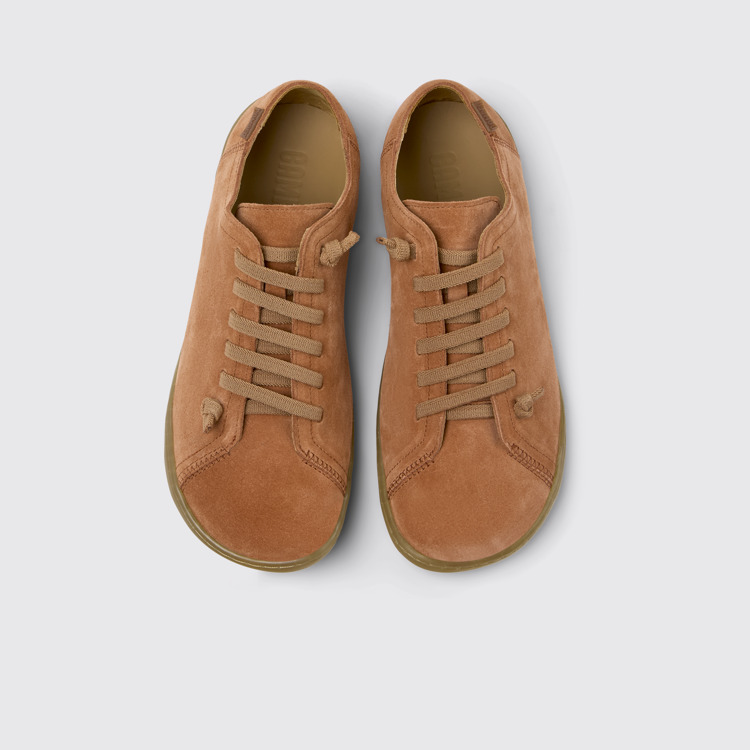 Overhead view of Peu Red Nubuck Shoe for Women.