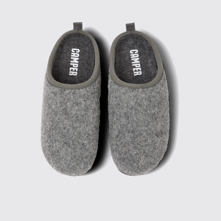 Overhead view of Wabi Gray Slippers for Women