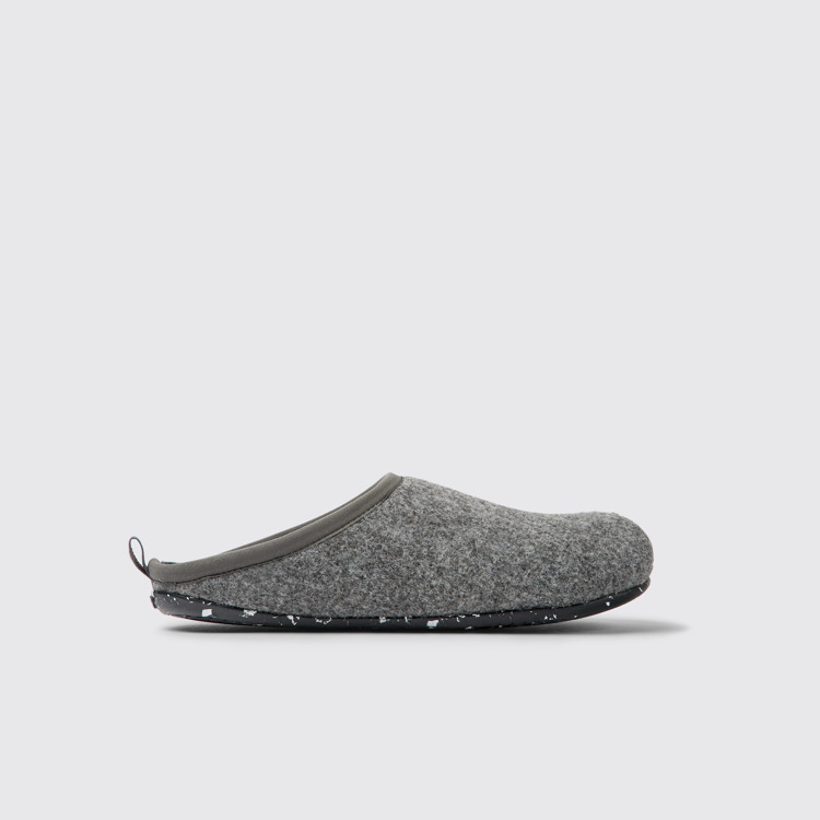 Side view of Wabi Gray Slippers for Women