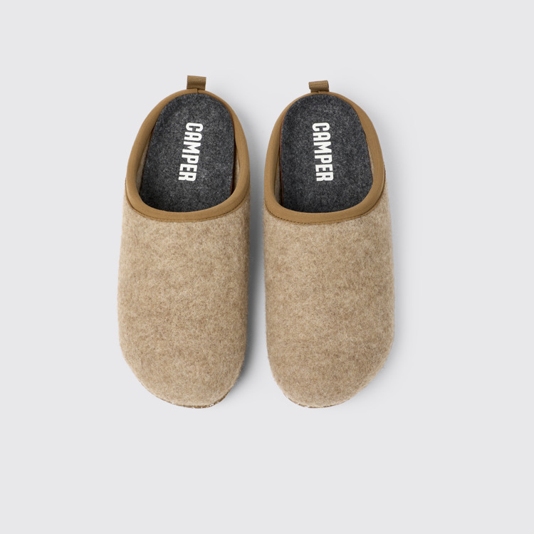 Overhead view of Wabi Brown Slippers for Women