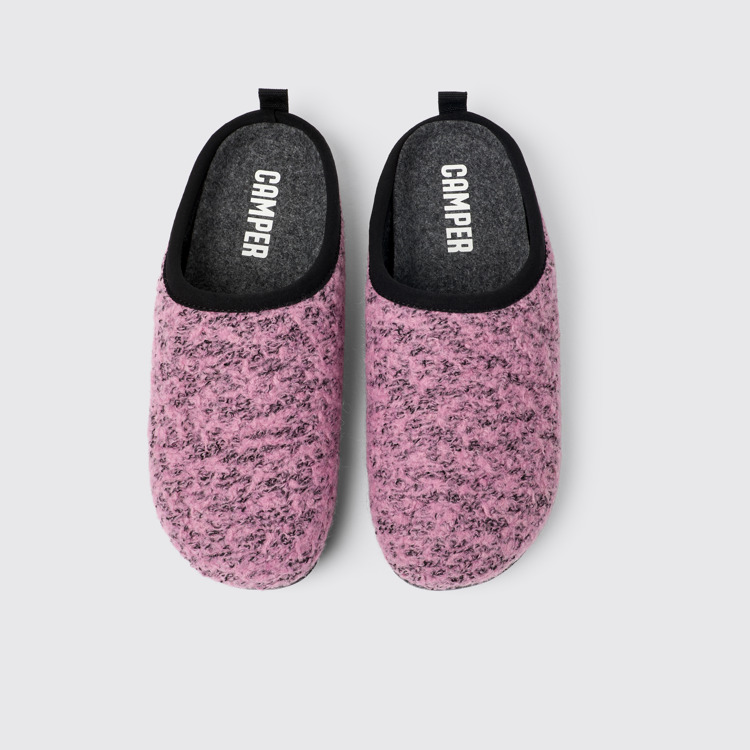 Overhead view of Wabi Pink Slippers for Women