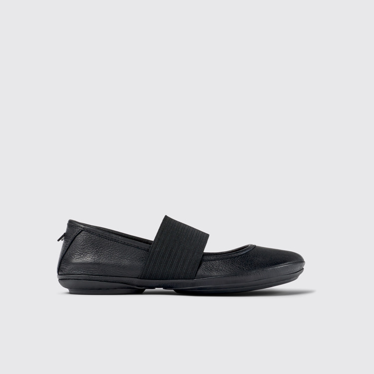 Side view of Right Black Ballerinas for Women