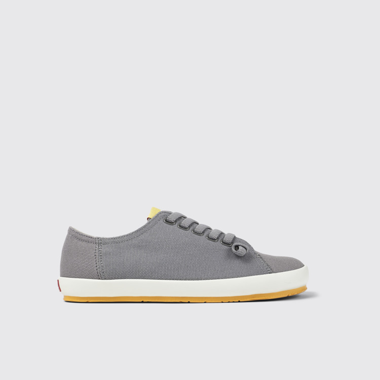 Side view of Peu Rambla Gray Textile Sneaker for Women