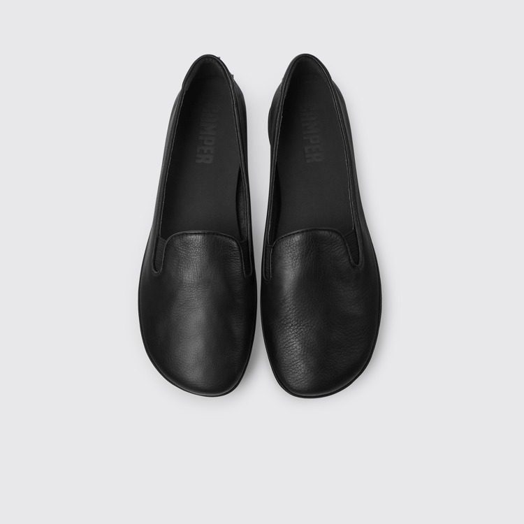 Overhead view of Right Black Ballerinas for Women