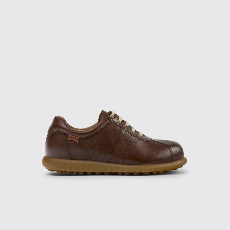 Side view of Pelotas Dark brown shoe for women