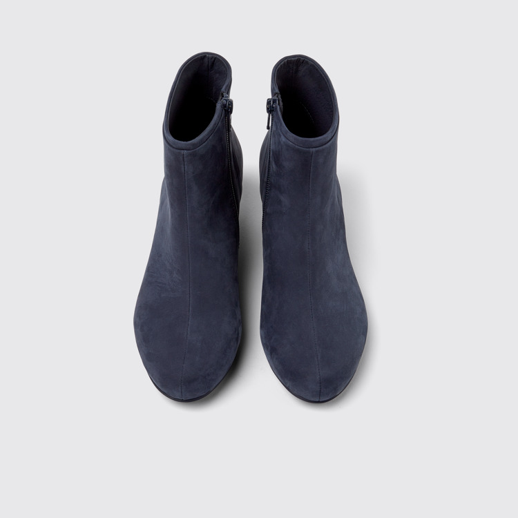 Overhead view of Helena Blue Ankle Boots for Women