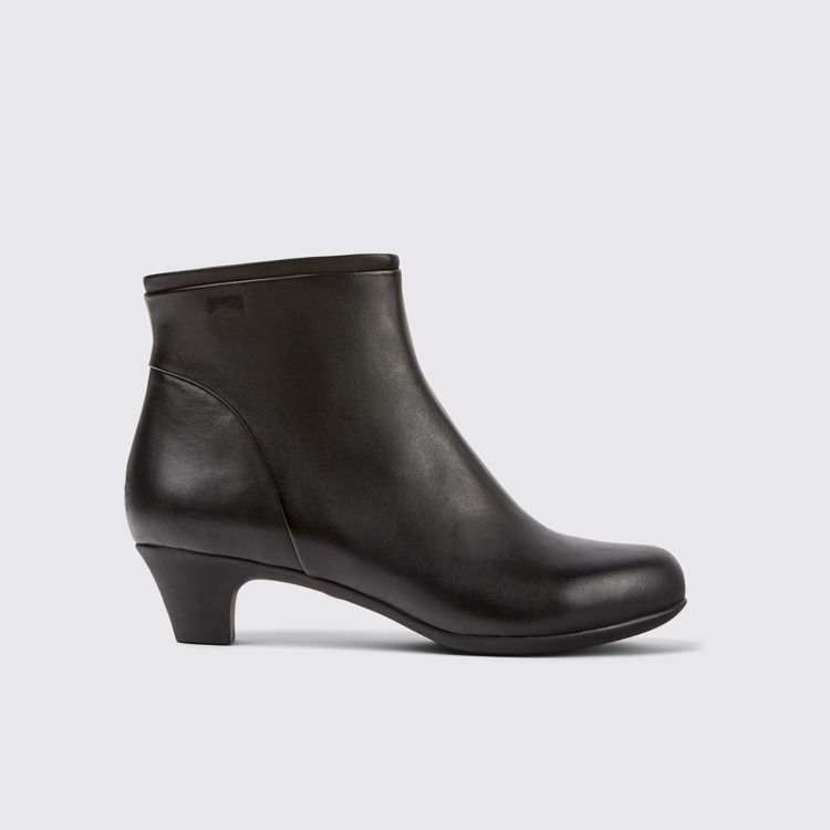 Side view of Helena Black Ankle Boots for Women