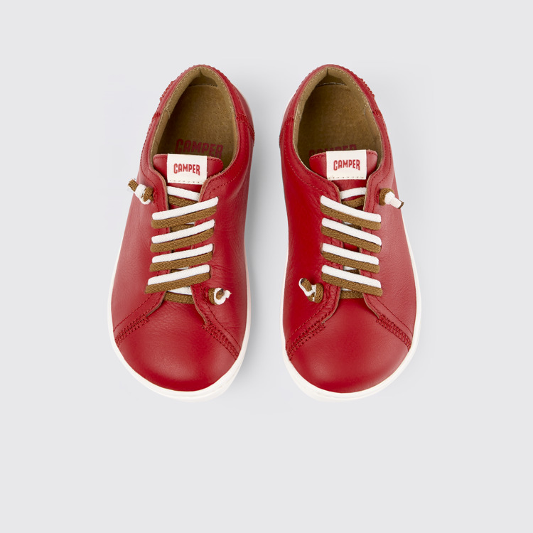 Peu Zapato rojo de piel para niños.