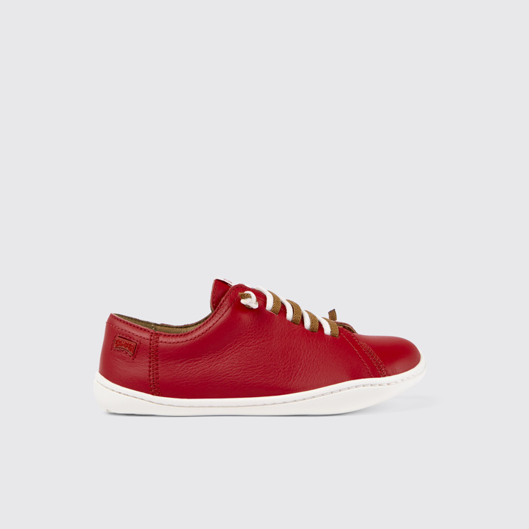 Side view of Peu Red Leather Kids' Shoe.