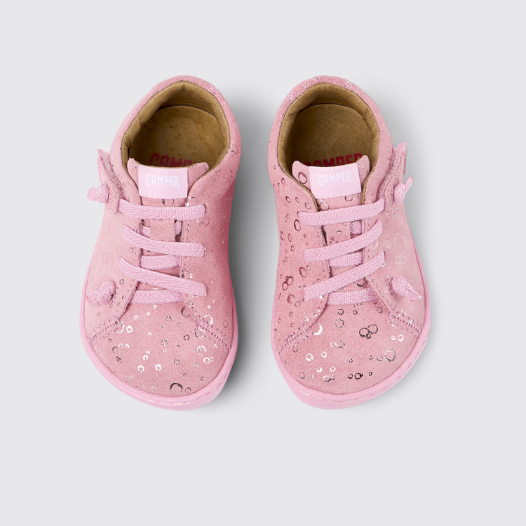 Overhead view of Peu Pink Nubuck Basket