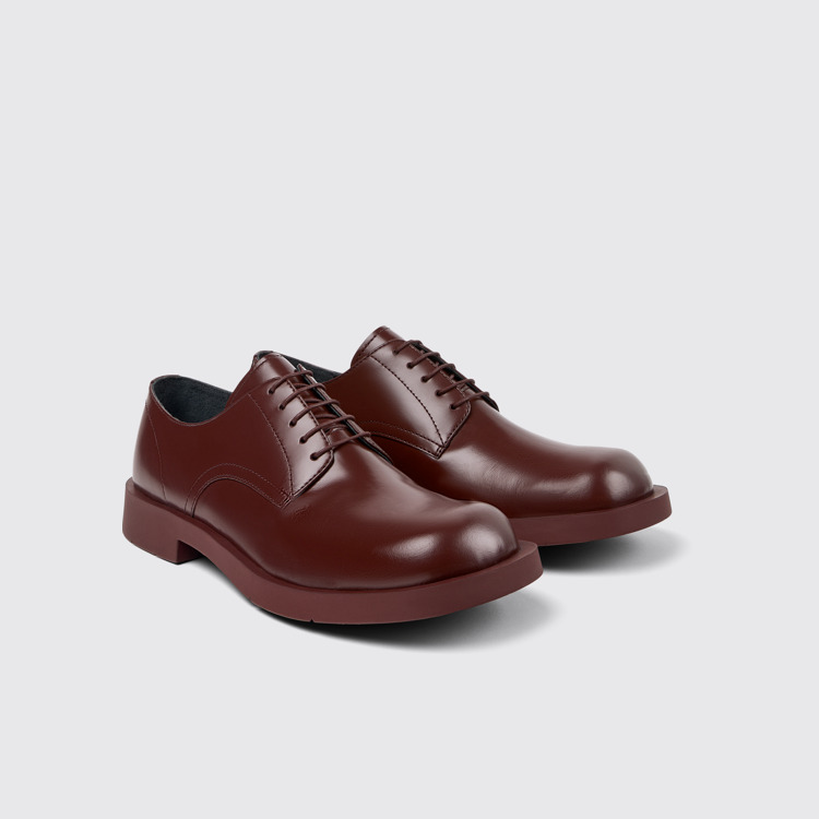 Front view of MIL 1978 Burgundy Leather Shoes