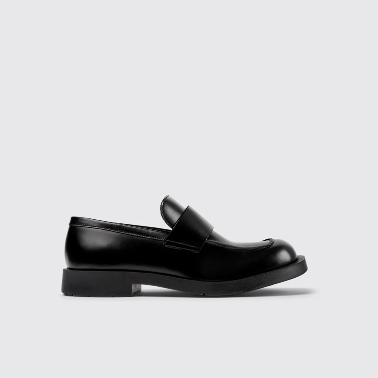 Side view of MIL 1978 Black Leather Loafers