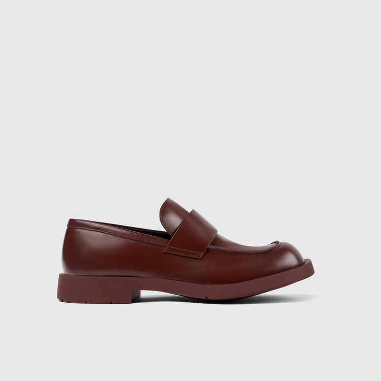 Side view of MIL 1978 Burgundy Leather Loafers