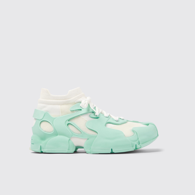 Side view of Tossu Light green caged sneakers