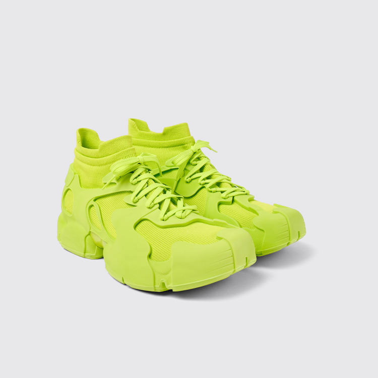 Front view of Tossu Green Synthetic Sneaker